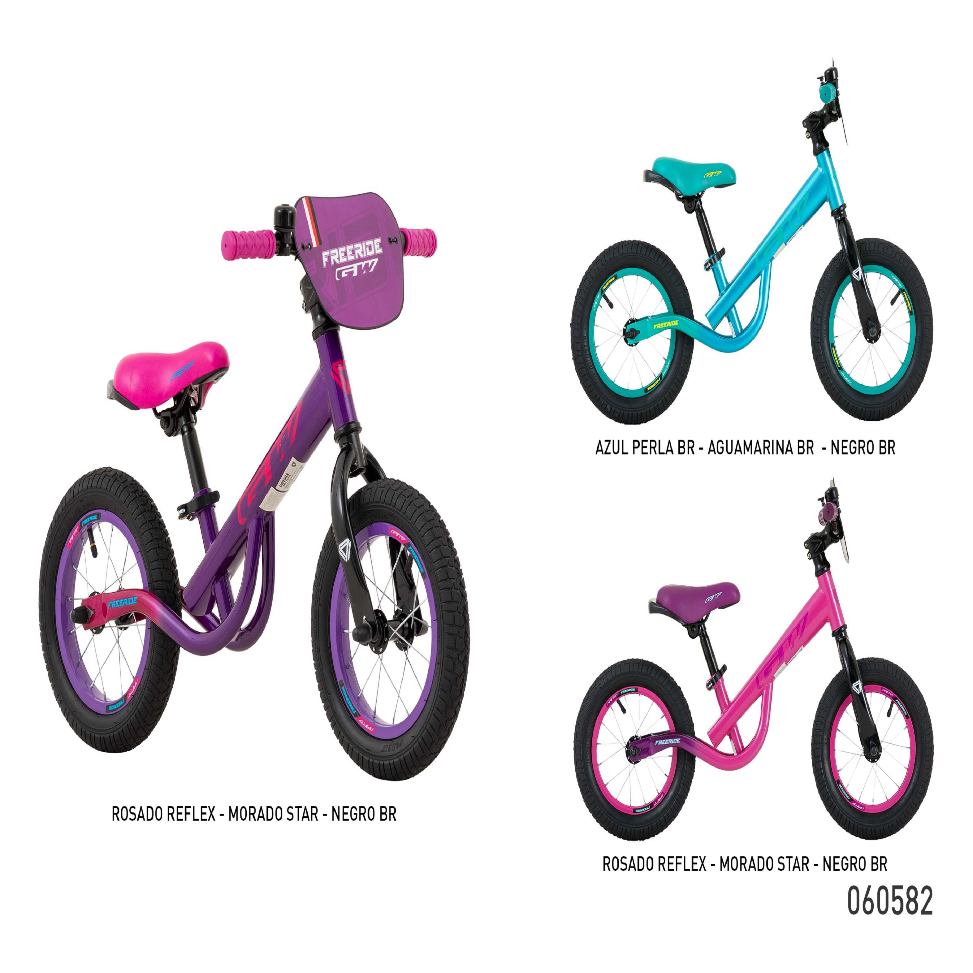 BICICLETA PUSHBIKE NIÑA 12P FREERIDE ACERO GW